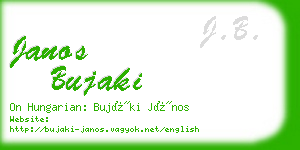 janos bujaki business card